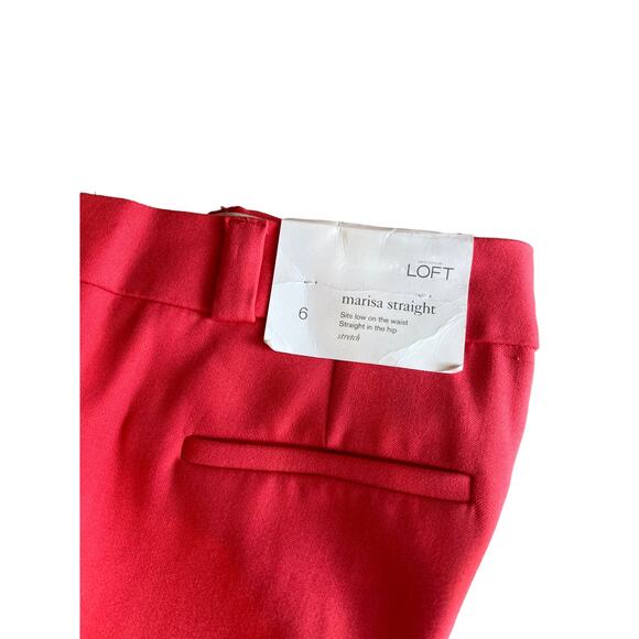 LOFT Marisa Straight Leg Pants Melon 6 - Picture 6 of 8